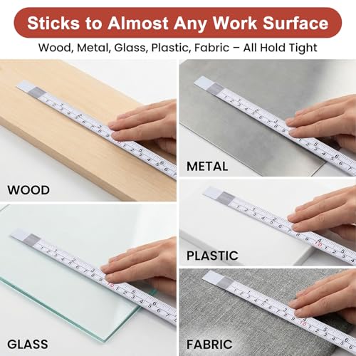 3 cintas métricas adhesivas de acero 2m miniatura 5