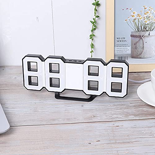 Modern 3D Led Digital Desk Alarm Clock For Kitchen Bedroom Office, Table Alarm Clock With Black Shell, 3D Led Digital Alarm Clock, Led Digital Desk Alarm Clock Usb Nightlight Bedroom Living (Green) #TOP7