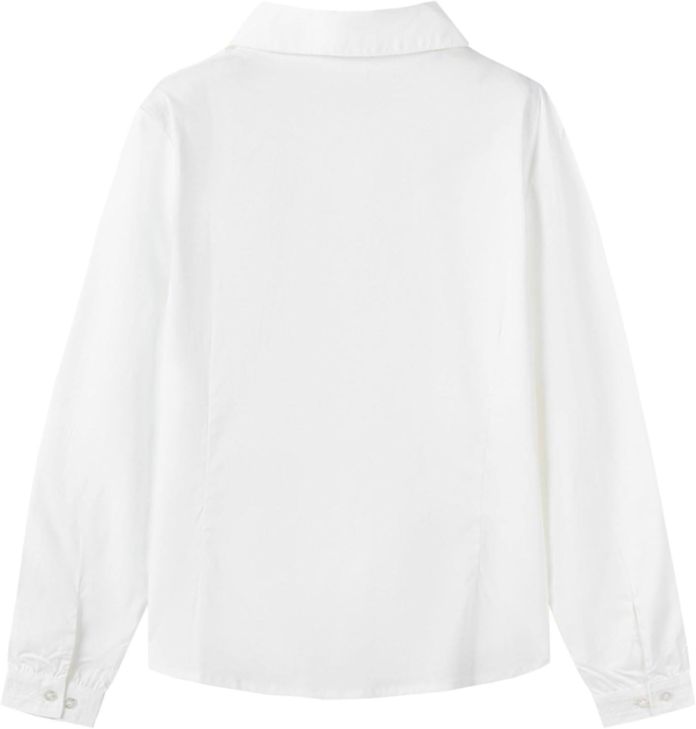 eton kidd Girls Lace Trim Long Sleeve Blouse with Plum Blossom Buttons Club Collar Tailored Silhouette - Image 4