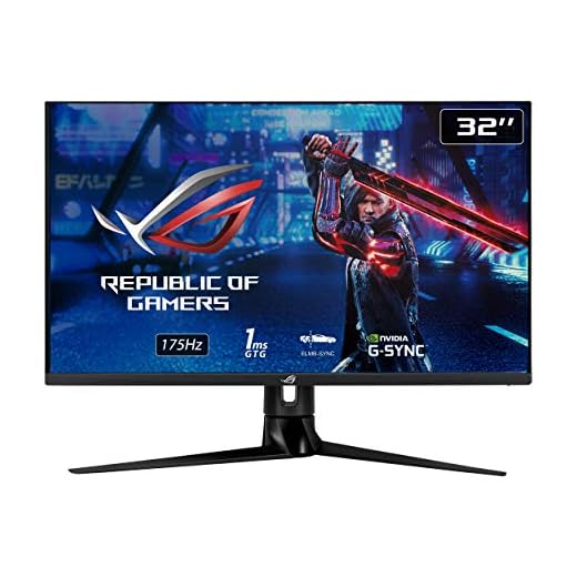 ASUS ROG Swift PG329Q 32” Gaming Monitor, 1440P WQHD (2560x1440), Fast IPS, 175Hz (Supports 144Hz), 1ms, G-SYNC Compatible, Extreme Low Motion Blur Sync, Eye Care, HDMI DisplayPort USB, DisplayHDR 600