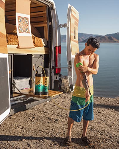 Ducha portátil y kit de limpieza camping con esponja de repuesto Geyser System Scrub 5