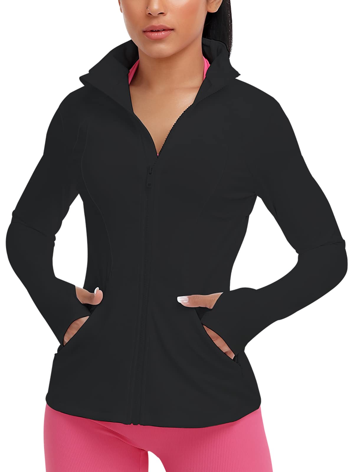 VUTRU Women's Workout Yoga Jacket Full Zip Running Track Jacket