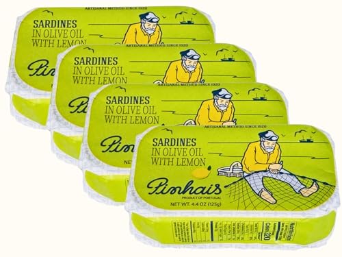 Sardines in Olive Oil w/ Lemon from Portugal by Pinhais, 4.4 oz (125 g)