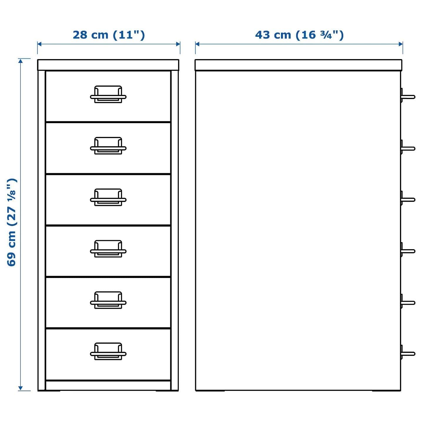 Small White Metal Drawer Unit - Wheels & Storage -2
