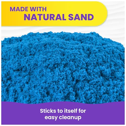 Miniatura 4 de Kinetic Sand - 907 g de Arena Mágica Azul para Mezclar, Moldear y Crear - Kit Manualidades Niños - Juguetes Niños 3 Años + - Arena Kinetica