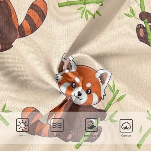 Flower Girls Underwear Toddlers 2t Cotton Cute Panties Girl Cute Cartoon Red Pandas Plant Print Underpants Briefs3