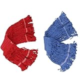 Cabilock 2 Stück Industrie Wischmoppköpfe 43cm Ersatz Moppköpfe aus Strapazierfähigen Fasern Kompatibel für Gewerbliche Bodenreinigung Nasswischkopf für Fabrik Büro Fitnessstudio