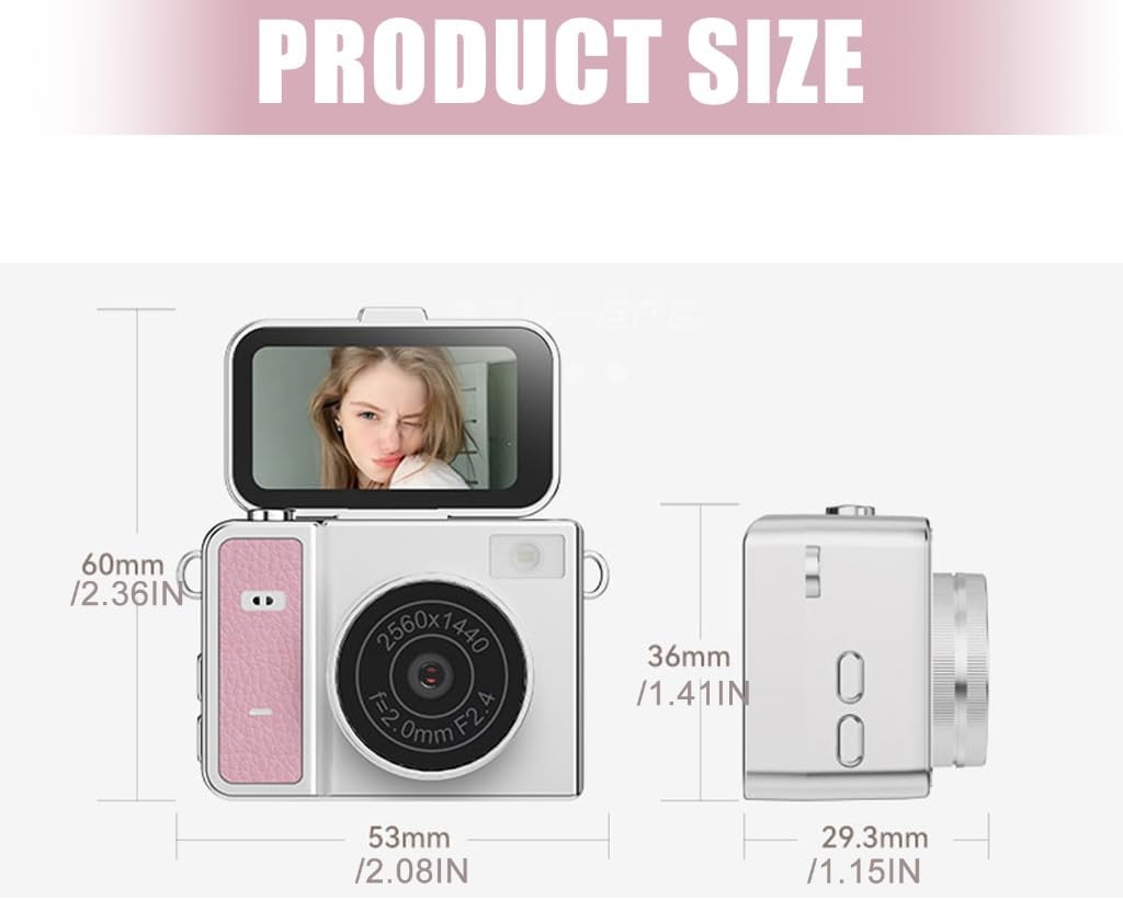 Small Camera 1.47inches Display Screen Supports Storage Memory Up to 128GB