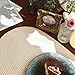 Noctiflorous Oval Braided Placemats Set of 6 Woven 12x17.5 Inch Non Slip Washable Heat Resistant Place Mats Round Tablemats for Dining Kitchen Party Daily Table Decor Dinner Mats (Beige, 6)