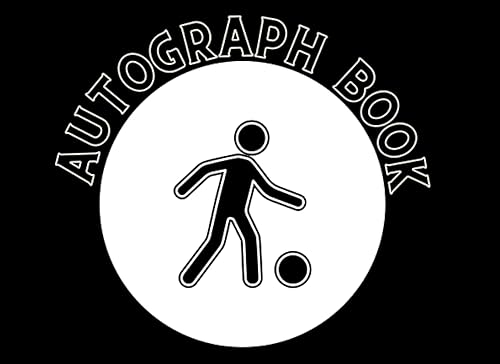 Autograph Book Football, Signatures Blank Scrapbook, Blank Unlined Keepsake Memory Book, favorite sport stars, Autograph Book, Celebrity Memorabilia