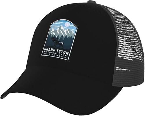 Miniatura 7 de Gorra de béisbol de malla para senderismo, gorras de béisbol para hombre, gorra de parque nacional Grand Teton
