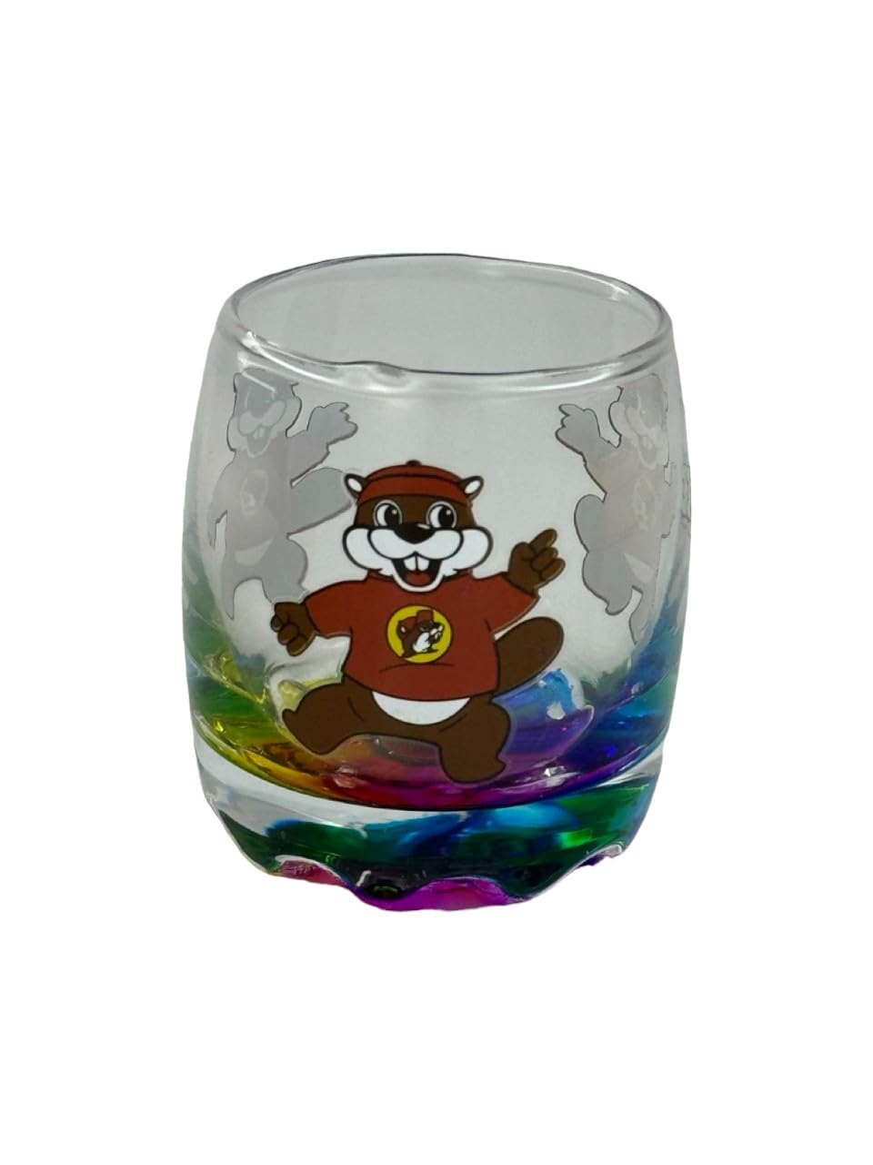 Buc-ee's Themed Shot Glasses - 6+ Varieties (Glass, Rainbow Base Buc-ee)