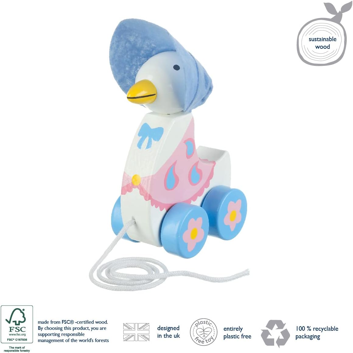 Orange Tree Toys Jemima Puddle-Duck Pull Along