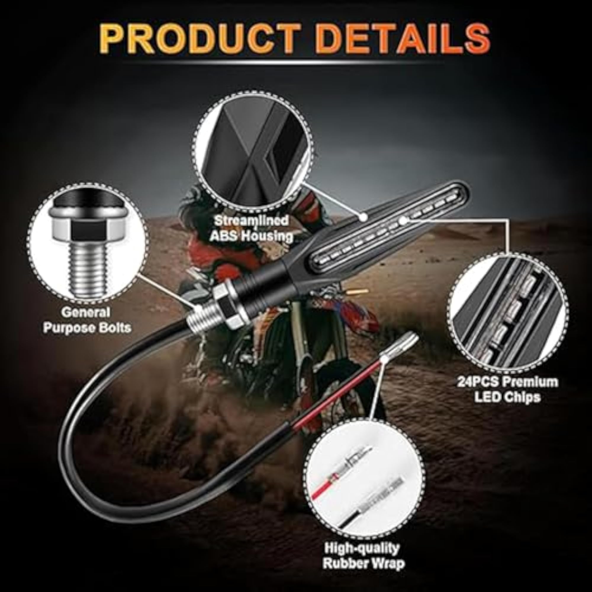 Waterproof Flexible Rubber LED Indicators Set
