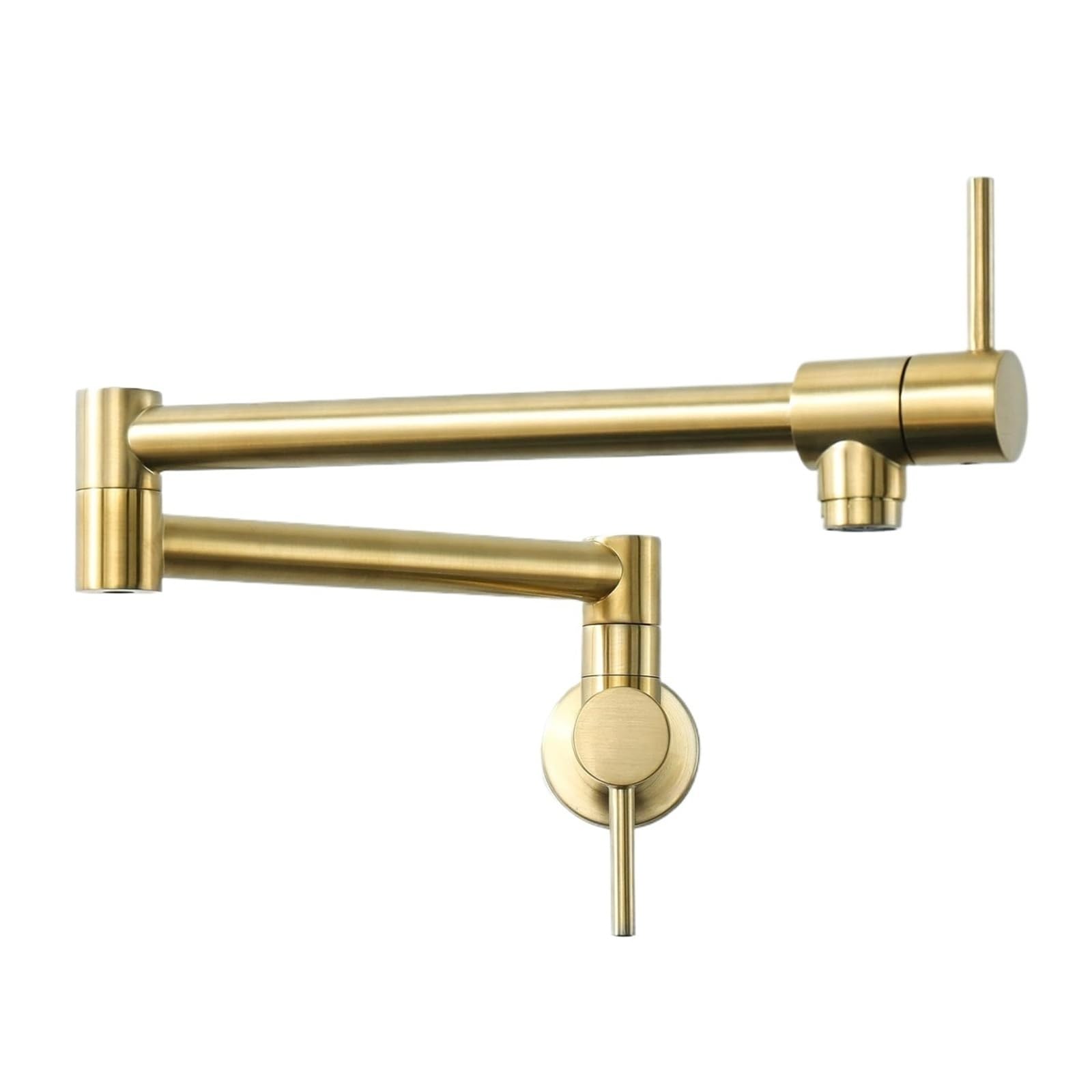 Grifos mezcladores para Fregadero Grifo de latón Cocina Plegable Pared un Solo Orificio frío Ideal renovación (Dorado)
