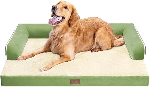 Miniatura 74 de Cama ortopédica extra grande para perros impermeable: cama de espuma viscoelástica para perros XL y extra grandes, sofá sofá, lavable con funda Azul