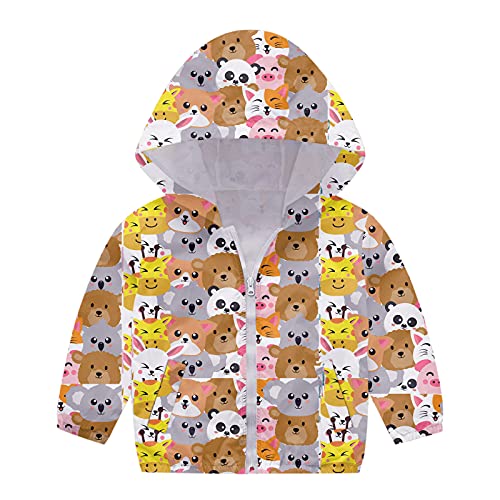 Autumn Print Kids Jacket Toddler Girls Baby Zipper Windproof Girls Coat Hooded Boys Toddler Boy Winter Jackets