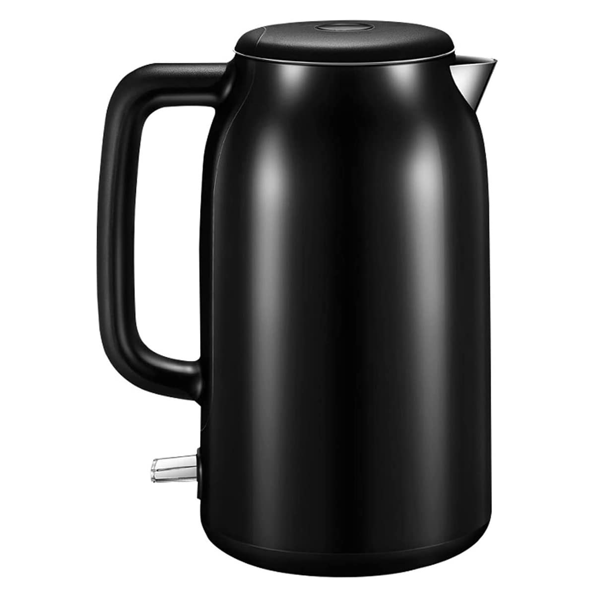 Bouilloire sans fil 1,7L en acier inoxydable noir 1500W pour la cuisine