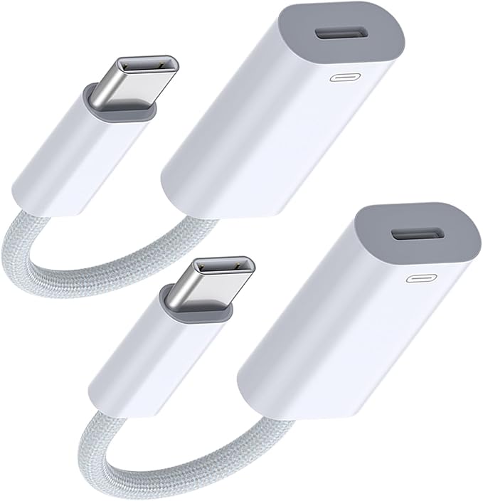 Female Lightning to USB C Adapter, USB C Male to Lightning