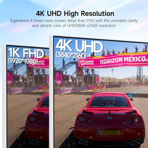 Gawfolk 27 Zoll 4K Gaming Monitor IPS, PC Bildschirm 160Hz UHD 3840 x 2160p, Computermonitors for Home & Office, HDMI 2.1, DP 1.4，weiß 3