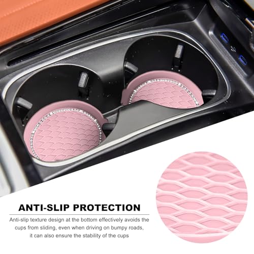 Juego 4 Coasters para Porta Vasos de Auto Rosa miniatura 3