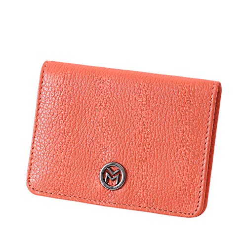 Carteira Feminina Mini Couro Legítimo Mariart Coleção Cores 554C (Coral)