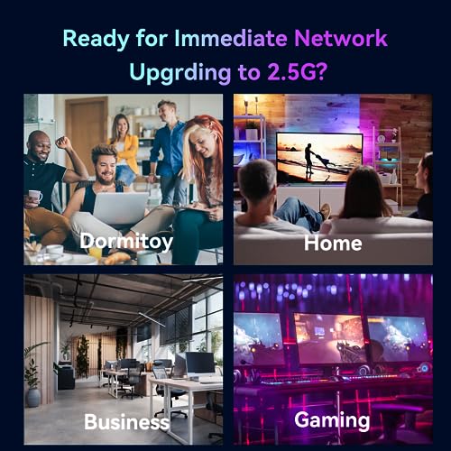 Image of 9 Port 2.5G Switch 8x2.5G + 1x10G SFP Unmanaged Ethernet Switch | IEEE 802.3bz compliant, fanless metal housing, 60Gbps desktop & wall mount, plug and play for gaming, office and home LAN