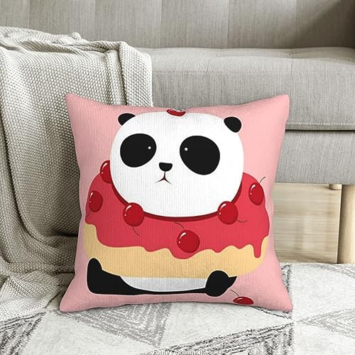 Housse de coussin velours côtelé panda avec fermeture invisible - 8