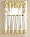 RT Designers Collection Urban Embroidered Tier and Valance Kitchen Curtain Set, Lemon