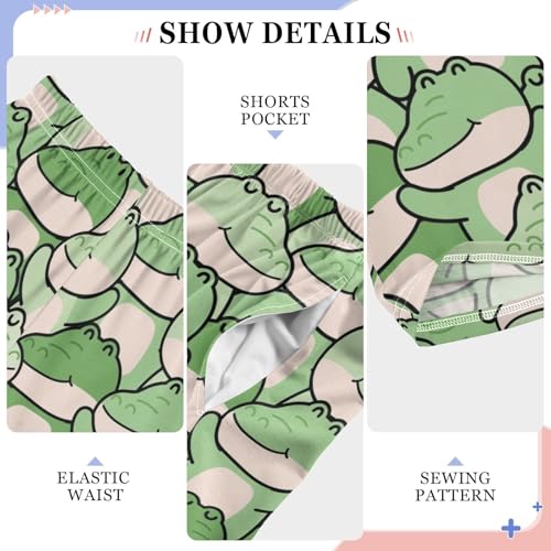 ZZXXB Lovely Crocodile Print Boys Long Pants Soft Trousers Elastic Waist Kids Lounge Bottoms with Pockets S-XL4