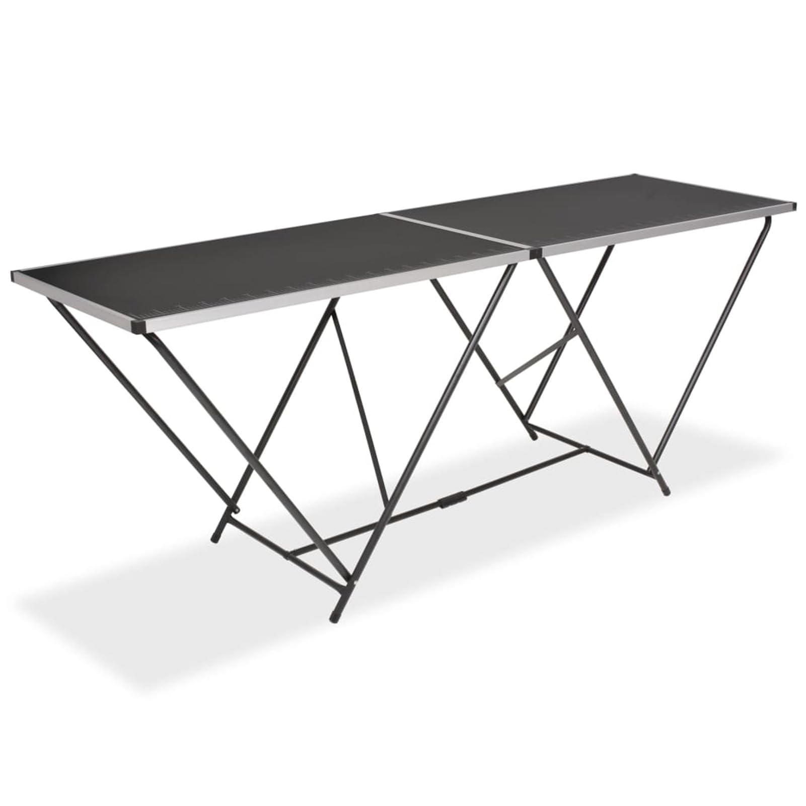 Rantry Table pliante à coller en MDF et aluminium 200 x 60 x 78 cm