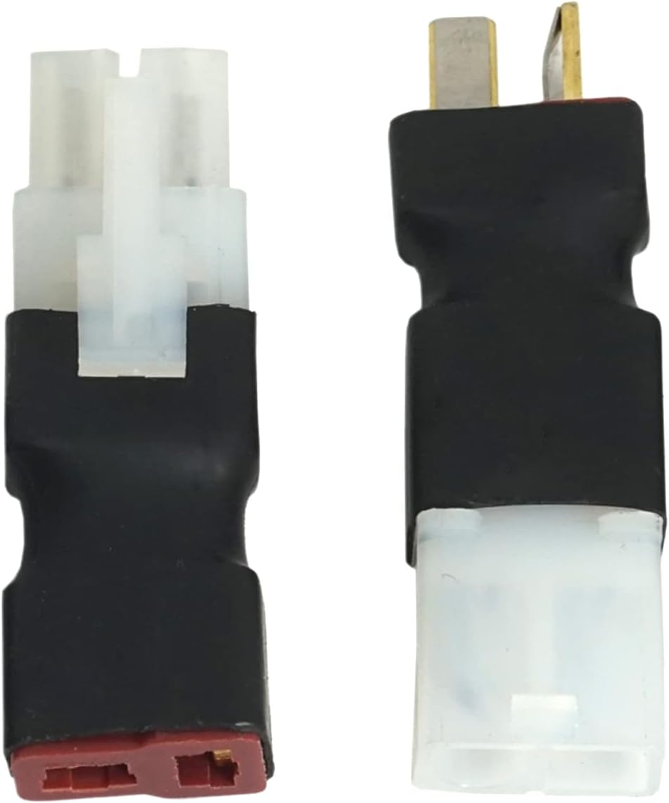2 Pair ShareGoo Adapter Compatible with Big Tamiya Style to Deans T Style Plug Female Male Adapter for RC FPV Drone Car Truck Lipo NiMH Battery Charger ESC