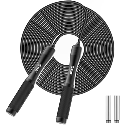 OWill Jump Rope Adult Fitness Weighted Skipping Rope with 100 G Removable Weight Blocks, Adjustable Length Jumping Rope for Fat Burning Workout Boxing Fitness OWill Jump Rope Adult Fitness Weighted Skipping Rope with 100 G Removable Weight Blocks, Adjustable Length Jumping Rope for Fat Burning Workout Boxing Fitness