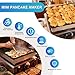 110V 900W Mini Pancake Maker 25-Holes, Non-stick Stainless Steel Crepe Maker with Adjustable Temp & Timer, Commercial Mini Waffle Maker for Home Restaurant Business