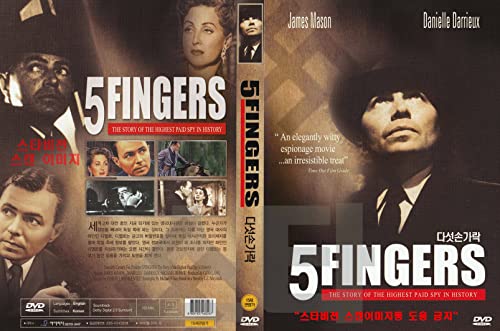 5 Fingers (1952) "James Mason" Spy In History!/ New Dvd - Ntsc, All Region Only Starvision