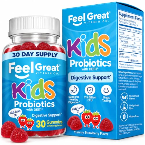 The Feel Great Vitamin Company Organic Kids Probiotic Gummies, 30 Count