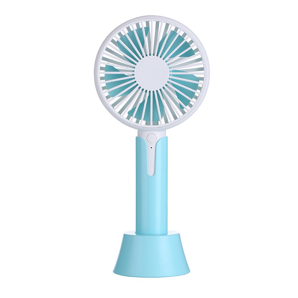 HUAHAT HuaHat JaneEyre Portable Electric Fans Handheld Portable Mini Fans Macaroon Color with Aromatherapy Tank Desk Fans (Without Aromatherapy, Blue)