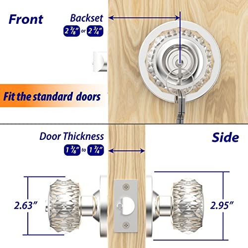 Vammcht Door Knob, Door Lock With Keys For Bedroom, Security Crystal Door Knobs With Lock For Bedroom Bathroom Front Office Interior Door (Entrance Lock Security) #TOP6