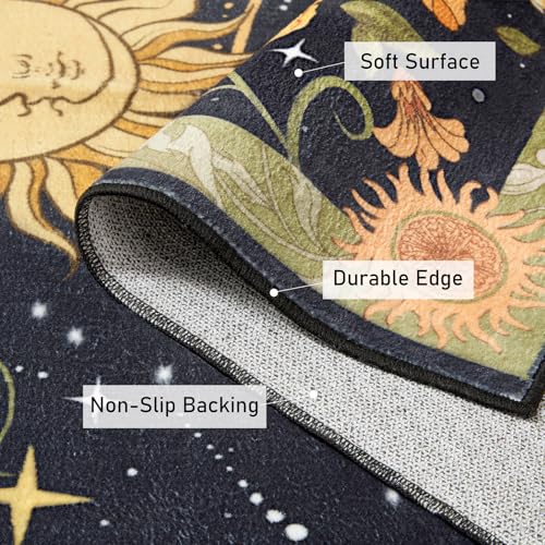 Tapete decorativo Boho 4'x6' moody black Faux Wool miniatura 4