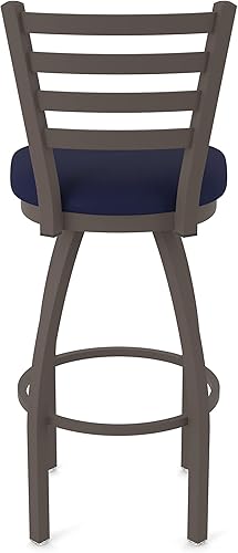 Miniatura 21 de 410 Jackie Taburete de bar giratorio de 36 pulgadas con acabado bronce y asiento de vinilo negro Vinilo negro,Canter Burdeos,Tierra Canter,Canter