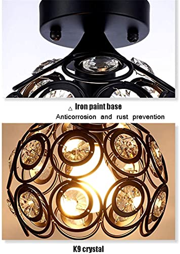 Lámpara de techo LED de cristal K9 con 3 luces E27 para iluminación de isla 5