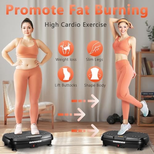 Vibration Plate Exercise Machine DamKee Vibration Plate for Lymphatic Drainage Vibration Plates for Weight Loss Workout Equipment Home Gym Full Body Vibrating Plate 2 51TP3WiOdOL. AC