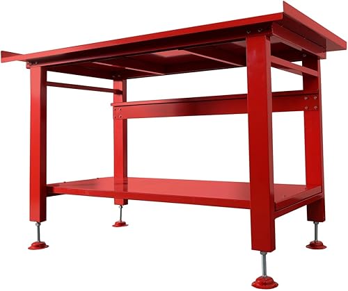 Miniatura 2 de K Tool International 75111 Mesa de trabajo resistente de 60 x 34 pulgadas para garajes, talleres de reparación y bricolaje, 1200 libras, 31 pulgadas