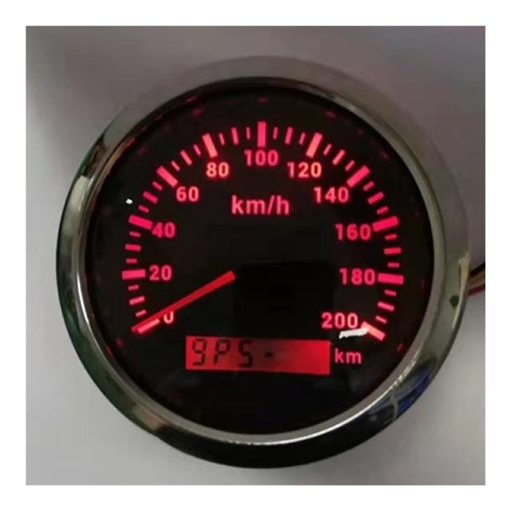 Velocímetro digital Velocímetro 9-32V De 85Mm 200KM/H Con Odómetro Luz Fondo Roja Adecuado Para Todos