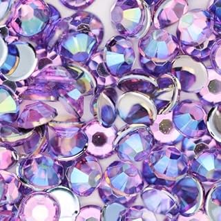 アクリル ラインストーン オーロラ AB 大容量セット (2mm ライトパープルAB) 推し活 デコ うちわ ハンドメイド ネイルパーツ ミルキーストーン レジン