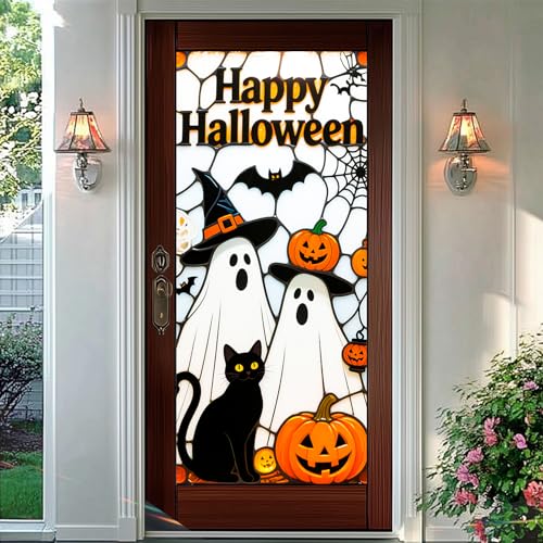 HOMETITUTE Vinilo Decorativo para Ventana Halloween 17.7x39.3 pulg miniatura 1