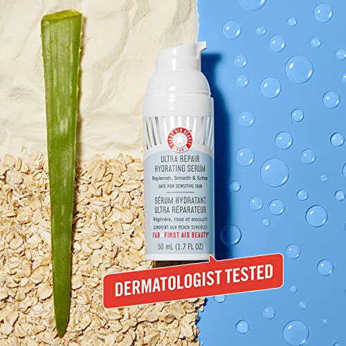 First Aid Beauty Ultra Repair Hydrating Serum With Hyaluronic Acid, Anti-Aging Face Serum For Sensitive Skin, 1.7 Ounces #TOP4