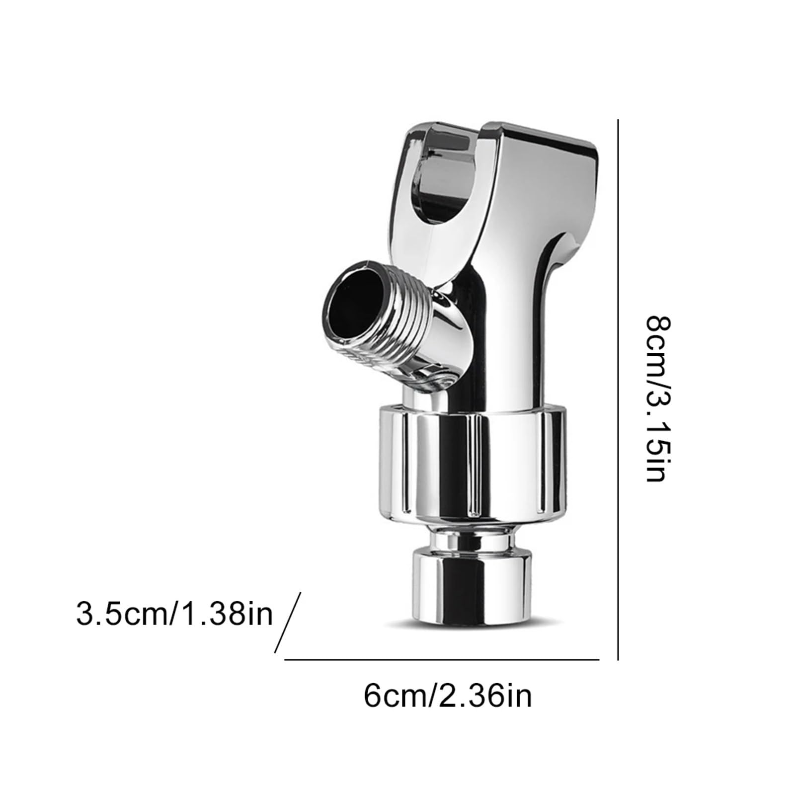 GUYTRM Regulowany uchwyt na ramię prysznicowe Uchwyt na słuchawkę prysznicową z trzema kierunkami do podłączania ramienia prysznicowego i węża prysznicowego lingli