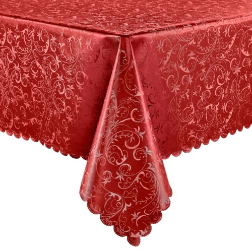 Image of Smiry Rectangle Waterproof Heavy Duty Vinyl Tablecloths, 60 x 84 Inch