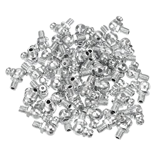 X AUTOHAUX 50 Pcs M6x1 Grease Nipple Fitting 90 Degree Right Angle Galvanized Steel Grease Zerk Fitting Adapter for Car Truck Automotive Mechanical Lubrication